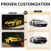Kit de carrosserie en fibre de carbone sèche Style MSY pour Lamborghini Revuelto 2023 + jupes latérales de lèvre avant diffuseur arrière couvercle de moteur