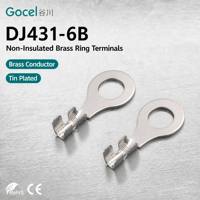Borne annulaire en laiton non isolée DJ431-6B 6,2 mm M6, connecteur à sertir à barillet ouvert, plaqué étain, approvisionnement en vrac OEM
