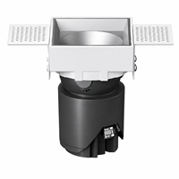 Downlight LED carré sans cadre IP45 GCC, anti-éblouissement profond, COB, en fonte, dimmable, pour hall d'hôtel, projets de design, approvisionnement Moyen-Orient
