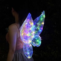 Nouveauté 2026 : Ballons LED Lumineux et Colorés en Forme d'Ailes de Papillon Transparentes – Décoration d'Anniversaire pour Filles et Jouets pour Enfants