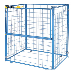 Galvanizli Toz Boyalı Çelik Katlanabilir İstiflenebilir Metal Tel Örgü Kafes Paleti Ahşap Üzerinde Depolama İçin - Product Image 2