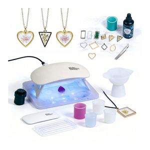 Kit d'art en résine fait main, résine UV transparente pour bijoux, lampe LED, moules en silicone, paillettes, feuilles, fleurs, pendentifs, porte-clés, cadeau - Product Image 5