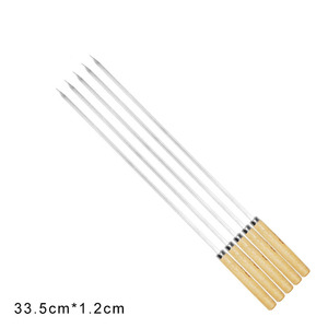 BBQ skewers stainless steel needles flat skewers lamb skewers for home and outdoor use - Product Image 5