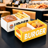 Emballage alimentaire jetable personnalisé, boîte à frites, boîte à ailes de poulet, boîte à hamburger, boîte à emporter pour la restauration rapide