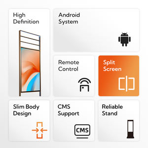 Para COSUN, póster Digital ultrafino, pantalla de publicidad interior, tótem de pie de suelo Vertical para espacios públicos minoristas, Metro - Product Image 3