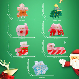 Factory Wholesale Acrylic 5CM Ins-Style Christmas <strong>Hair</strong> Claw Clip Letter Design Women <strong>Hair</strong> <strong>Accessories</strong> <strong>Festive</strong> Gift Support ODM - Product Image 6
