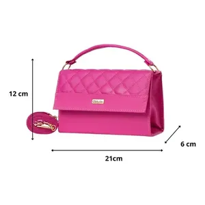 Sac bandoulière matelassé Calista pour femme Fana, style vintage, avec poignée unique et chaîne, en PU, pour usage quotidien estival - Product Image 1