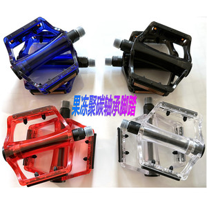 Pédales de vélo VTT en polycarbonate avec roulements étanches antidérapantes transparentes noires rouges bleues - Product Image 5