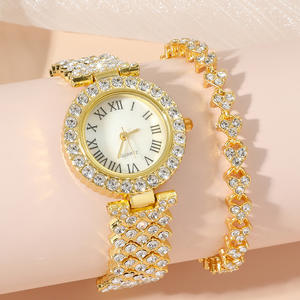 Reloj de cuarzo romano de lujo para mujer, conjunto de joyería, collar, pulsera, pendientes - Product Image 3
