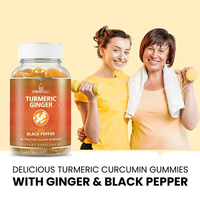 OLLI OEM Gummies au Curcuma et au Gingembre Extra Forts, Superaliments Sans Sucre, Complément Alimentaire pour Adultes, Suppléments à Base de Plantes OEM