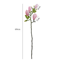 Fleur de Magnolia Artificielle à Tige Unique, Effet Naturel, pour Décoration de Vase Domestique, Mariage, Fête, Composition Florale, Vente en Gros