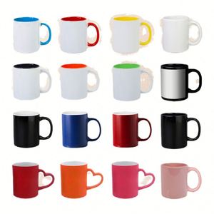 Taza Publicitaria de Cerámica de 11 oz con Grabado Electrochapado de Cinco Colores, Recubrimiento Termotransferible, Taza de Cerámica Blanca para Bebidas con Acabado Perlado - Product Image 3
