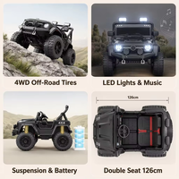 Voiture électrique pour enfants 12V avec télécommande, 2 places, tout-terrain, alimentée par batterie, pour enfants de 2 à 10 ans, vente en gros