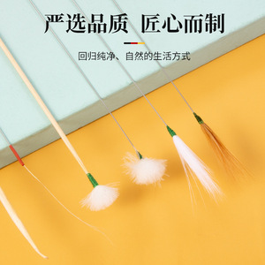 แท่งขนนกยูงสีเงินสำหรับทำความสะอาดหูและผ่อนคลาย - Product Image 4