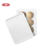 Conteneurs de stockage rectangulaires empilables en plastique blanc de qualité alimentaire pour boulangerie, avec couvercles, moulés par injection, pour le transport du pain, la fermentation et la pizza