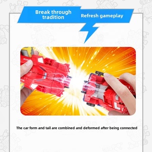 Grand robot transformable deux-en-un pour garçons, jouet en plastique magnétique à monter soi-même, modèle de robot de collision magnétique, robot deux-en-un - Product Image 3