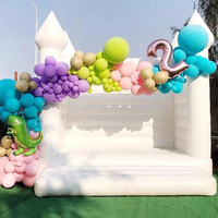 Structure gonflable commerciale en PVC imperméable blanche pour fêtes et mariages, pour enfants et adultes, avec garantie de 3 ans