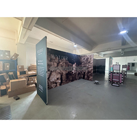 Cadre de stand rétroéclairé double face, boîte lumineuse LED pour exposition, présentoir modulaire pour salon professionnel, graphique en tissu par sublimation