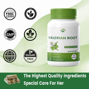 Haccp OEM Suplemento Dietético Raiz <span class=keywords><strong>Valeriana</strong></span> <span class=keywords><strong>officinalis</strong></span> 500 mg Suplemento Herbal Veg Cápsulas - Product Image 4