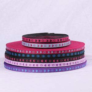 Custom Size Nylon Spandex Polyester Jacquard Thick Elastic Band Custom Color Stripe <b>Webbing</b> - Product Image 5