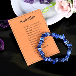 Natural <b>Crystal</b> Chips Polished Green Aventurine <b>Bracelet</b> with Cards - Product Image 5