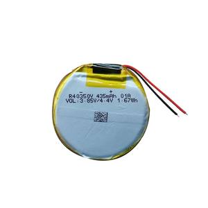 3.85V 435mAh R40350 40350 <span class=keywords><strong>2</strong></span> teller yuvarlak polimer lityum iyon Li-Ion pil hoparlör için akıllı saat MP3 MP4 GPS DVR 403535 F041 - Product Image 1