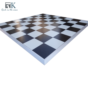 Checkered Dance Floor with Aluminum Edges Fire Resistant Dance Floor Panels for Exhibitions Weddings Portable Use - Product Image 1