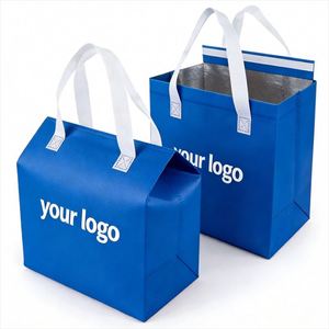 Reusable Non Woven Large Capacity Waterproof Cooler Bag Multi Color Thermal Insulated for Takeaway Food Delivery Lunch Bags - Product Image 1