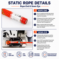 Corde de sécurité statique en Polyester haute résistance pour l'aventure en plein air Protection contre les chutes Escalade Sauvetage Arbre Travail Rock Alpinisme