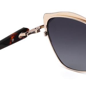 Gafas de sol tipo ojo de gato para mujer, lentes degradadas con montura completa, montura de tortuga, protección UV, protección solar para adultos - Product Image 4