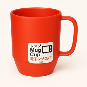 Inomata tazza rossa da bere a microonde tazza colorata per bevande calde - Product Image 1