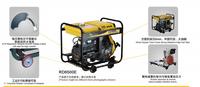 Générateur à essence à cadre ouvert de petite taille 5kw 6kw 10kw, portable, faible bruit, alimenté au GPL/GNL