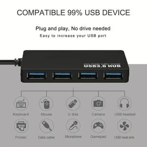 4 Port <b>USB</b> 3.0 Hub <b>USB</b> Hub High Speed Type <b>C</b> Splitter <b>USB</b> 3.0 2.0 Ports Adapters for PC Computer Accessories Multiport HUB - Product Image 5