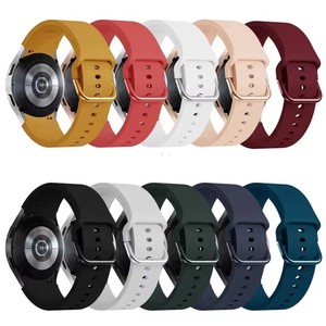 Bracelet en silicone de couleur unie de 20 mm pour Samsung Galaxy <span class=keywords><strong>Watch</strong></span> 5/5 Pro, bracelet intelligent pour Samsung <span class=keywords><strong>Watch</strong></span> 4 Classic - Product Image 3