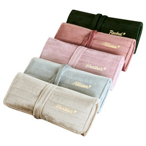 Custodia di lusso con Logo alto personalizzato custodia per gioielli in velluto scamosciato, contenitore per gioielli, - Product Image 1