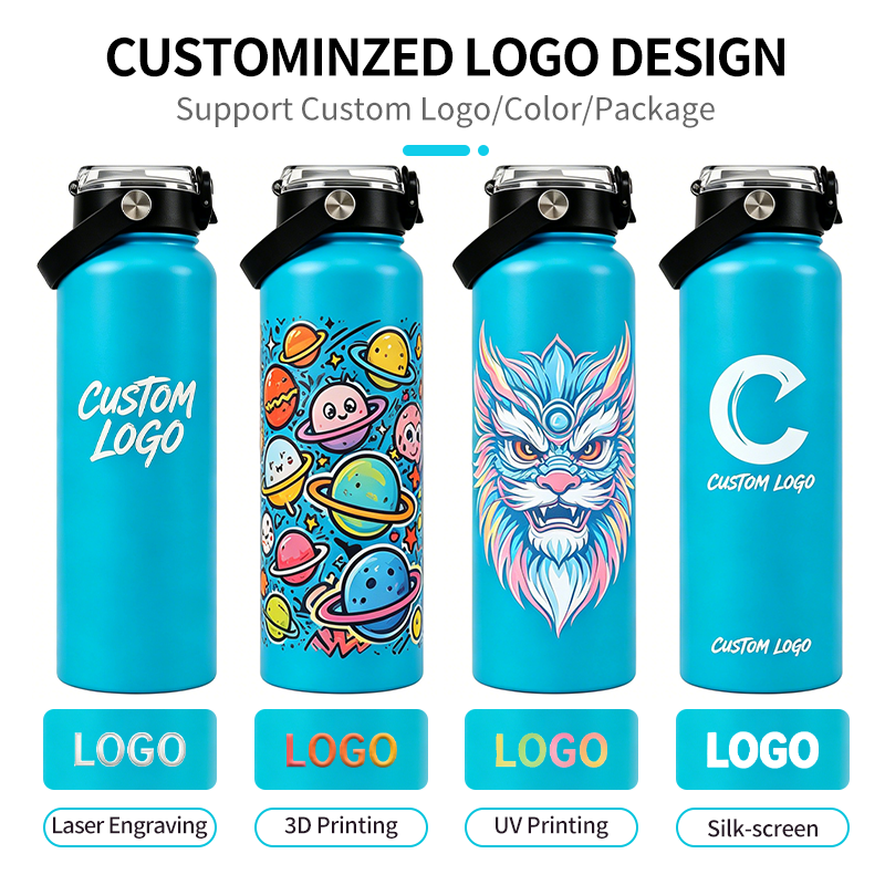 Customized Logo Wild Mouth Vacuum Flasks Stainless Steel BPA Free Water ...