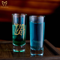 Verre à shot haut de 2 oz pour whisky, tequila, vodka