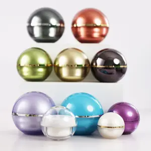 Sản phẩm mới thiết kế nóng bán Chất lượng cao thời trang sang trọng đầy màu sắc hình cầu Acrylic Rỗng Mỹ phẩm Jar