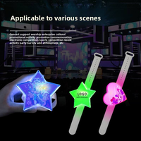 Bracelet LED lumineux réglable en forme d'étoile à cinq branches, de cœur et de formes irrégulières, 15 couleurs, télécommandé, pour concerts et festivals de musique