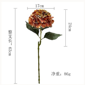 Bouquet d'hortensias artificiels Meng Jie en polyester, grandes fleurs pour décorations de mariage et d'hôtel - Product Image 2