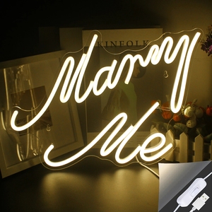 Marry <span class=keywords><strong>Me</strong></span>-letrero LED personalizado, iluminación de neón, propuesta de matrimonio, fiesta, casa, Arcade, apartamento, boda, arte, artículos de decoración de pared - Product Image 2