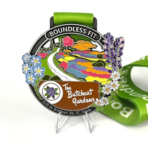 Vente en gros de médailles sportives amusantes en métal 2D/3D de haute qualité, sur mesure, en argent antique, souvenirs de voyage - Product Image 5