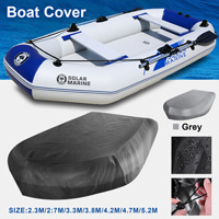Housse de bateau gonflable solaire marine durable, imperméable, anti-poussière, anti-UV, protection pour bateau en caoutchouc, bateau pneumatique, kayak de pêche, noir, gris