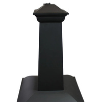 Brasero à bois en acier avec vue à 360 degrés, grille et couvercle pour pioche, pour cuisson extérieure, portable, thermolaqué