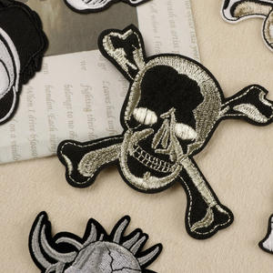 แผ่นปักลายกะโหลกแผ่นพีวีซีรีดติดเสื้อสำหรับเสื้อผ้าสำหรับงานประดิษฐ์เสื้อแจ็กเก็ตมีความร้อนผ้ายีนส์ - Product Image 3