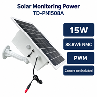 Kit d'alimentation solaire 15W avec batterie NMC 88,8Wh PWM pour équipement de surveillance DC