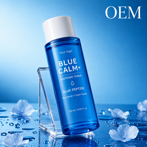Tónico Calmante Blue Calm+ 120ml, Péptido Azul, Péptido de Cobre, Líquido Calmante para Piel Sensible, Logotipo Personalizado OEM - Product Image 1