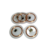 Mini-étiquette RFID transparente ronde avec puces T5577/EM4305, étanche, pour contrôle d'accès