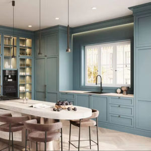 Customized <b>Island</b> <b>with</b> Modular Design, Black Paint Finish, or Luxurious and Multi-functional <b>Kitchen</b> Cabinets. - Product Image 1