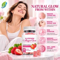 Fabricant OEM de Gummies au Glutathion et au Collagène, 60 unités, saveur fraise, fournisseur en gros pour les détaillants de produits de beauté en Europe